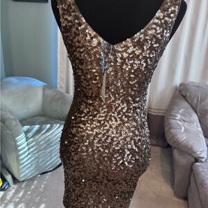 New with tag- Gold sequin dress size medium